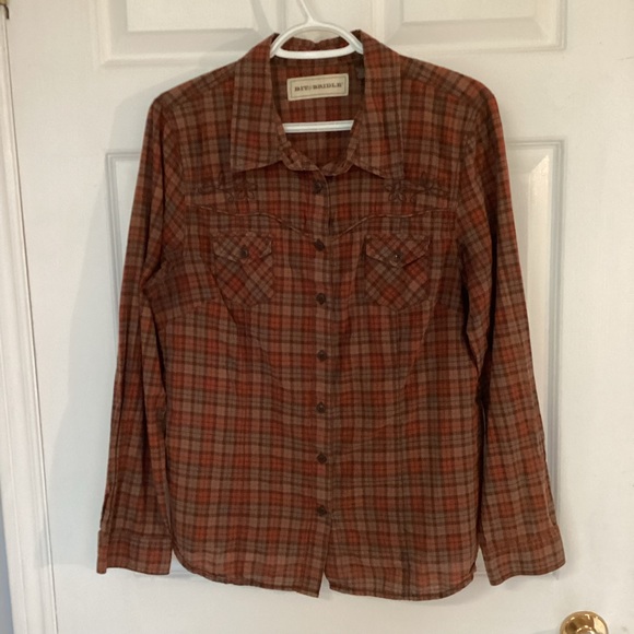 BIT & BRIDLE western plaid shirt - Picture 1 of 7